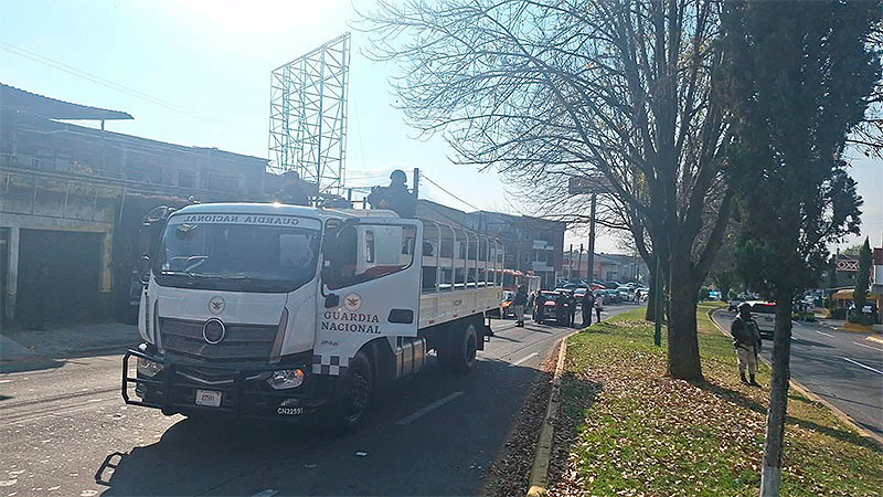 Choque de camión de la GN en Uruapan, Michoacán, deja cinco heridos  