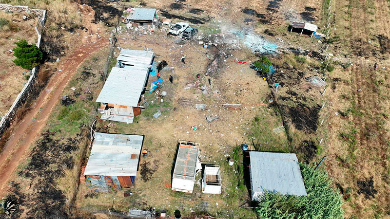 Destruye la SSP 8 kilogramos de pólvora pirotécnica en Morelia, Michoacán  