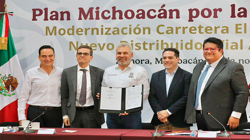 Concretan Bedolla y RCO distribuidor vial en La Rinconada, acceso a Zamora 