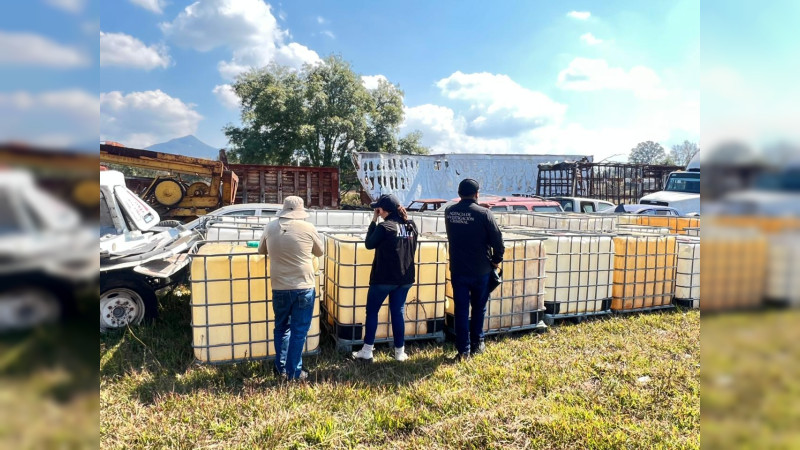 FGR arrasa con 380 objetos asegurados a redes de huachicoleo en Michoacán 
