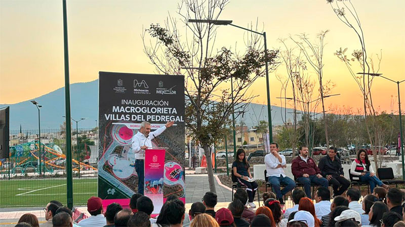 Inaugura Bedolla obras de Macroglorieta en Villas del Pedregal 