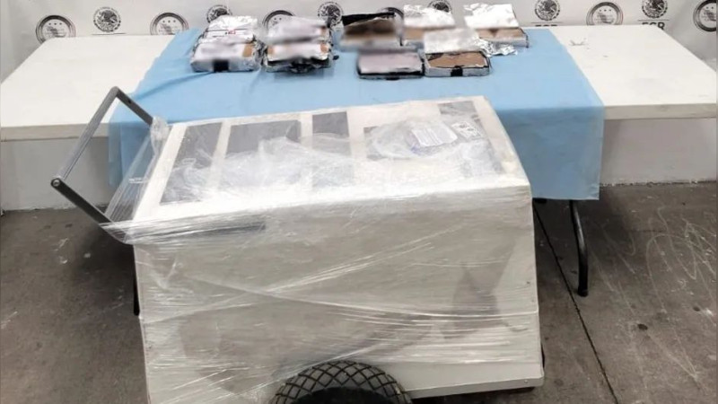 Helados con sabor a muerte: aseguran 10 kilos de estupefaciente ocultos en un inocente carrito de helados en Michoacán 