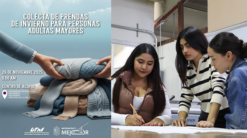  Universidad Tecnológica de Morelia realiza colecta invernal para apoyar a adultos mayores 
