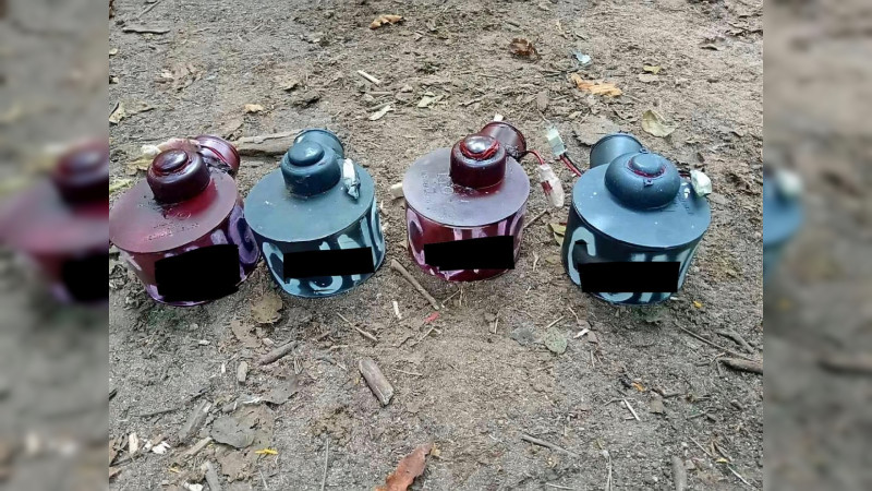 Explosivo aseguramiento: localizan cuatro artefactos sembrados en un camino en Apatzingán, Michoacán  