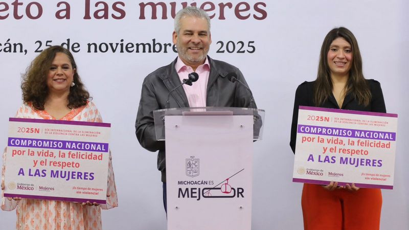 Michoacán se suma al compromiso nacional por el respeto a las mujeres: Bedolla  