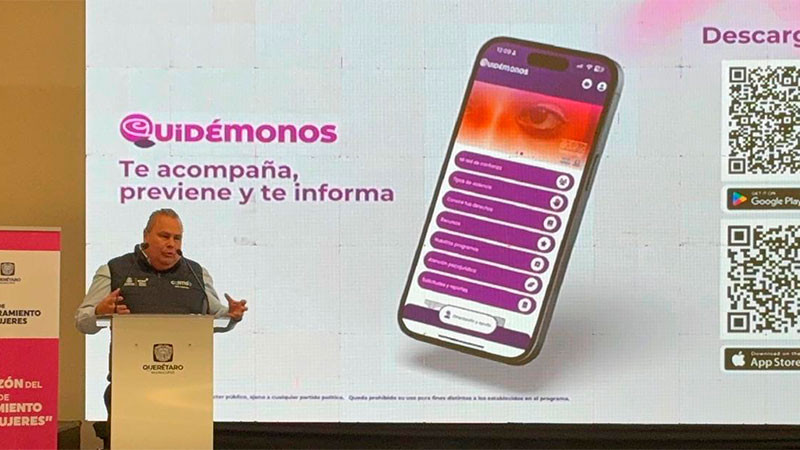 Alrededor de 160 mil mujeres queretanas que usan el transporte público tendrán acceso a la APP "Quidémonos" 