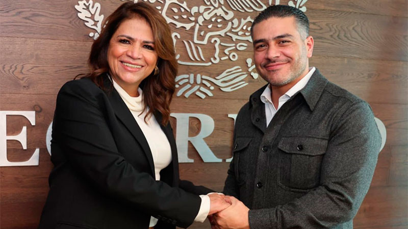Fabiola Alanís y Omar García Harfuch fortalecen mecanismos de coordinación para el cumplimiento del Plan Michoacán 