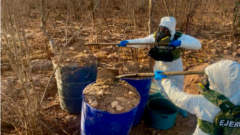 Aseguran 15 centros de concentración de químicos para producir estupefacientes en Sinaloa 