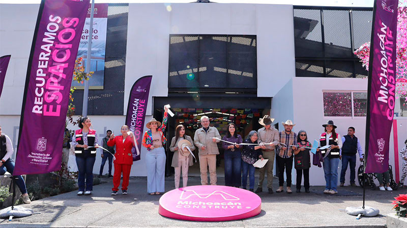 Bedolla y Grecia Quiroz inauguran Mercado Poniente en Uruapan 