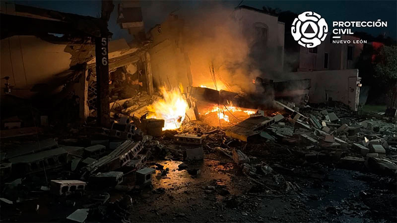 Explosión por pirotecnia cobra la vida de una persona en Pesquería, Nuevo León; hay al menos 3 lesionados y varias casas afectadas 