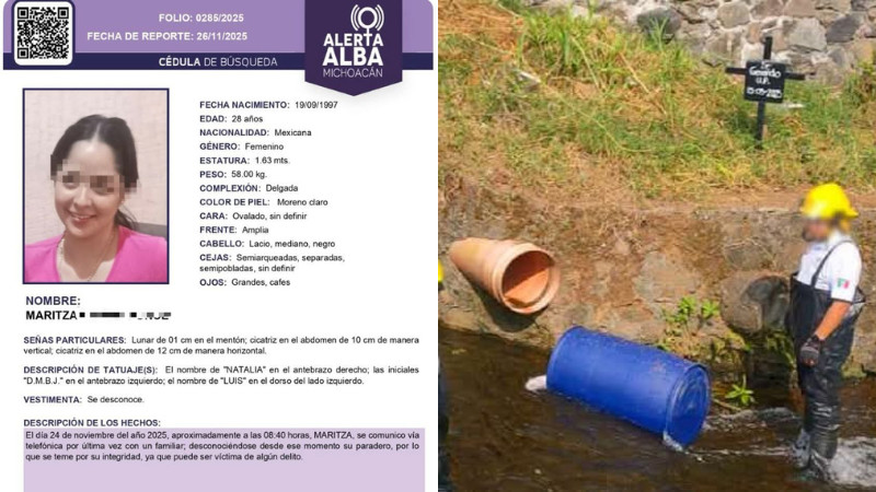  Identifican a mujer hallada entambada en Uruapan, Michoacán 