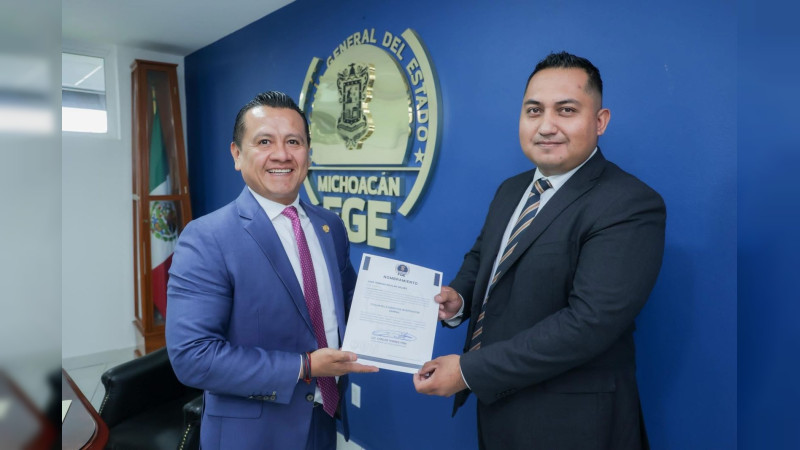 Nombramiento en la FGE Michoacán deja al frente de la Agencia de Investigación Criminal a José Trinidad Aguilar Valdés 