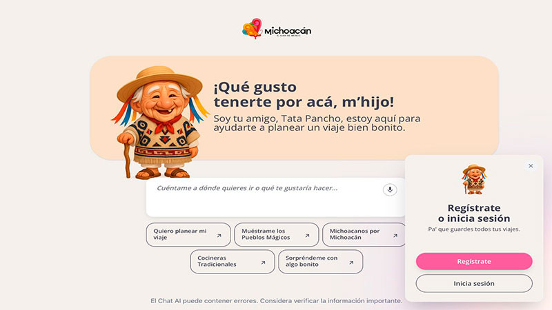  Llega Tata Pancho, primer asistente turístico virtual en todo México: Sectur 