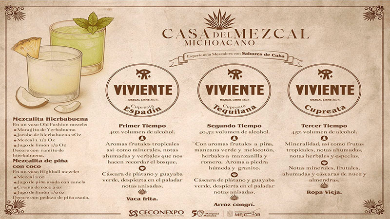  Casa del Mezcal une sabores de Michoacán y Cuba en experiencia sensorial: Ceconexpo 