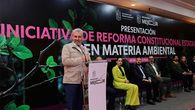 Bedolla presenta iniciativa de reforma ambiental; Guardián Forestal será constitucional 
