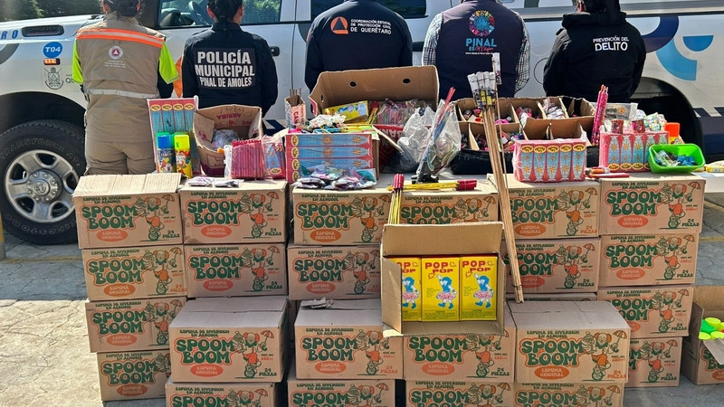 Coordina Protección Civil Querétaro operativo interinstitucional para retiro de pirotecnia en Pinal de Amoles 