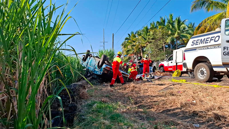 Fallece hombre en Tacámbaro, Michoacán tras sufrir accidente vehicular en las inmediaciones del balneario Arroyo Frío 