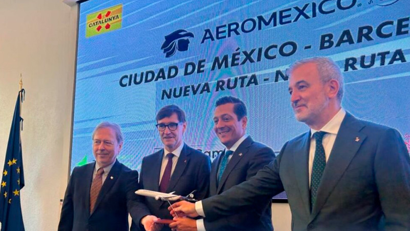 Aeroméxico anuncia nueva ruta directa a Barcelona 