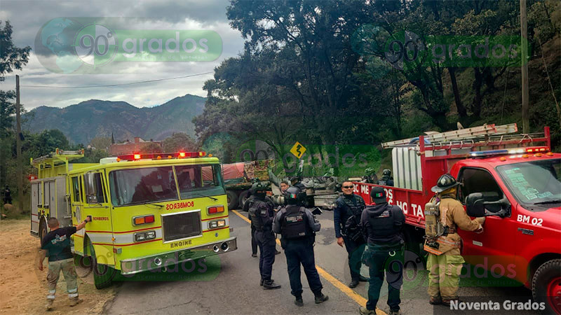 Enfrentamiento entre la GN y presuntos criminales, deja dos de estos fallecidos y un herido en Tangancícuaro, Michoacán 