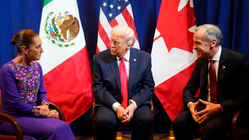 Trump califica de "muy productiva" reunión con Sheinbaum y Carney 