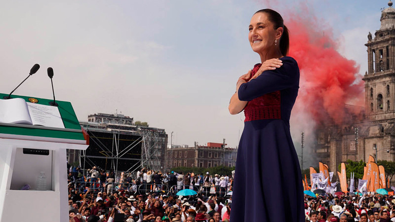 Destaca Sheinbaum "mucha alegría" en festejos por séptimo aniversario de la "llegada de la 4T" 