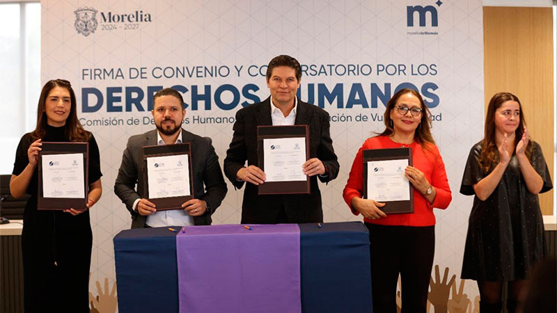  Gobierno de Morelia y CEDH fortalecen trabajo por los derechos humanos 