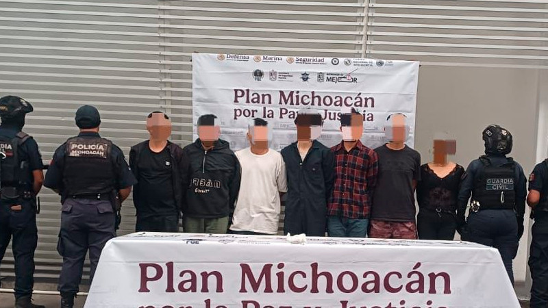 Por distintos delitos en 11 municipios de Michoacán, aprehenden a 16 personas 