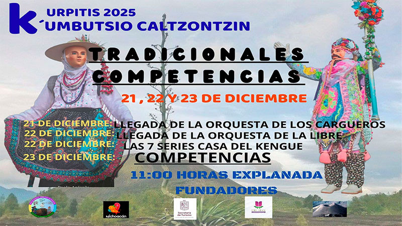 Tradicionales competencias de los Kúrpites de Caltzontzin, este diciembre: Sectur 