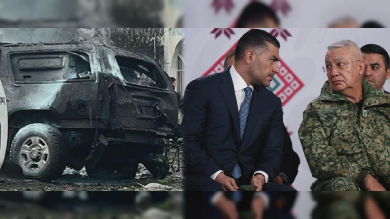 Policías comunitarios de Coahuayana están ligados a la delincuencia de Michoacán: García Harfuch; explosión de coche bomba fue ataque directo o hasta accidente, asegura 