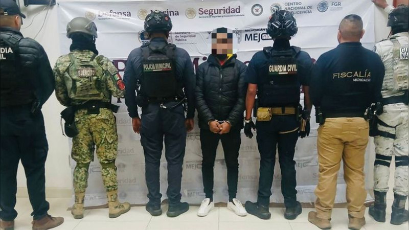 En Zamora, Michoacán aprehenden a presunto homicida y generador de violencia 