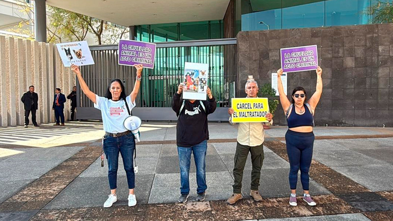 Colectivos animalistas se manifiestan en Poder Judicial de Querétaro 