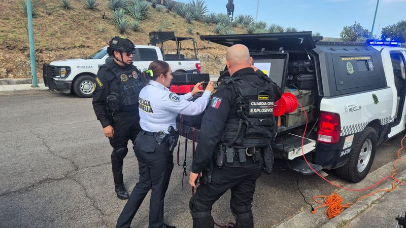 Hallan granada de gas en Morelia, Michoacán; SSP la neutraliza  