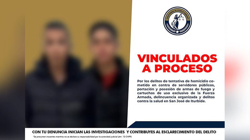 Vinculan a proceso a dos hombres en Guanajuato por delincuencia organizada, tentativa de homicidio y posesión de armamento exclusivo del Ejército 