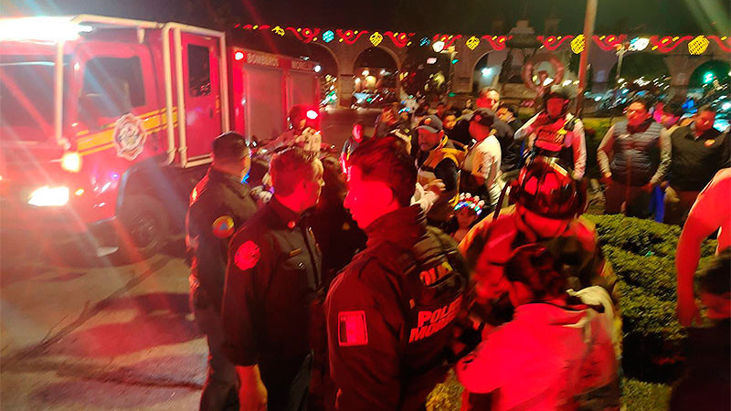 Explota cohete a peregrinos durante procesión en Morelia, Michoacán; hay tres heridos   