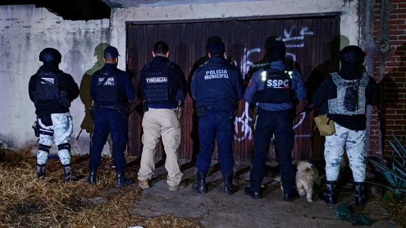 Tras cateo en Uruapan, Michoacán aseguran mercancía robada con violencia a distribuidora 