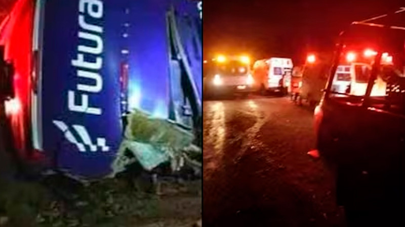 Volcadura de autobús en Hidalgo deja al menos 5 muertos y 20 lesionados 