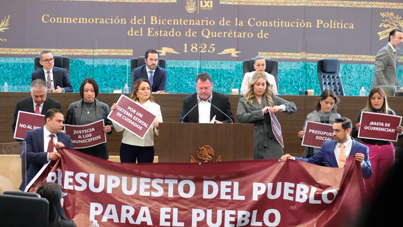 Congreso de Querétaro rechaza Paquete Económico 2026 