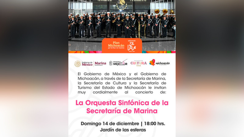Vive el concierto de la Orquesta Sinfónica de la Secretaría de Marina, en el Ceconexpo 