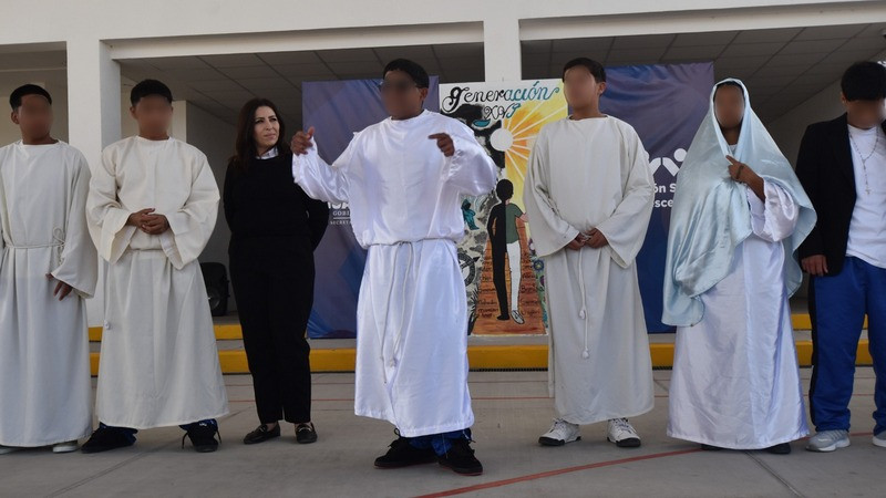 Presentan pastorela jóvenes del Centro de Internamiento Especializado de Adolescentes en León, Guanjuato 