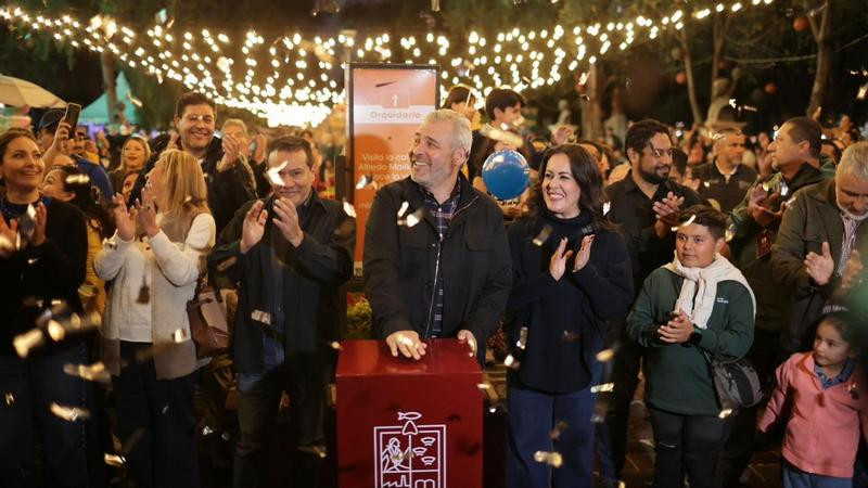 Luces, magia y alegría; inaugura Bedolla la Villa Navideña en Morelia, Michoacán 