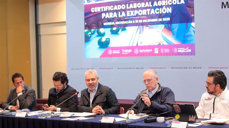 Plan Michoacán: Presentan Certificado Laboral de Agroexportación de Aguacate que garantiza exportaciones respaldadas por trabajo digno 
