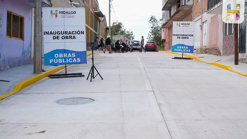 Jeovana Alcántar, inauguró la pavimentación hidráulica de la Calle Segunda Privada de Vidal Solís de la Colonia El Bosque de Ciudad Hidalgo, Michoacán 