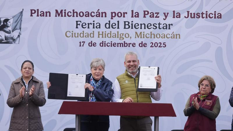 Se refuerza Plan Michoacán; firman Bedolla y Alicia Bárcena acuerdo estratégico por el medio ambiente 