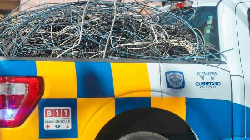 Retira municipio de Querétaro 253 mil metros lineales de cable en desuso 
