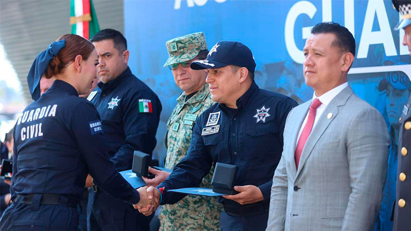 Reconoce la SSP de Michoacán la labor de elementos de la Guardia Civil 
