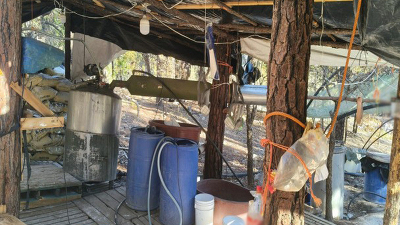 Desarticulan laboratorio clandestino en Durango con valor de 2 mil 75 millones de pesos en operativos de la SSPC 