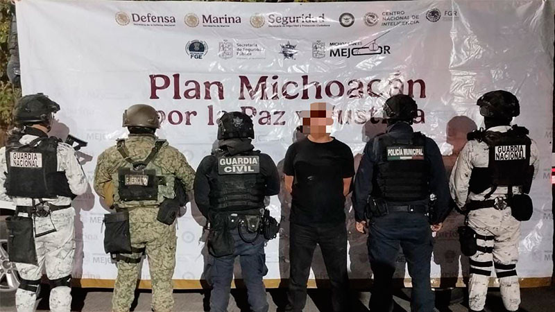 En Jacona y LC, Michoacán detienen a dos hombres en posesión de armas de fuego 