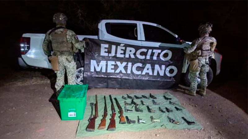 Aseguran armas y un vehículo en la localidad El Moreno de Villamar, Michoacán  