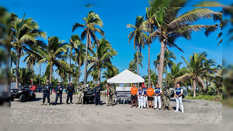 Mantienen vigilancia en la zona costera de Michoacán con la Operación Salvavidas Invierno 2025 