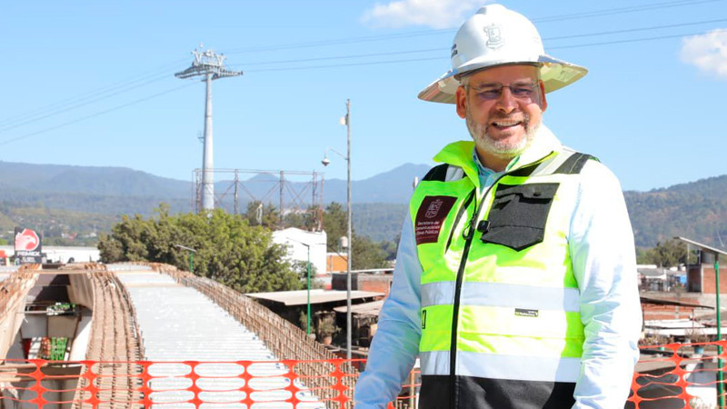 Paso vehicular La Hielera de Uruapan abrirá a la circulación en febrero: Bedolla 